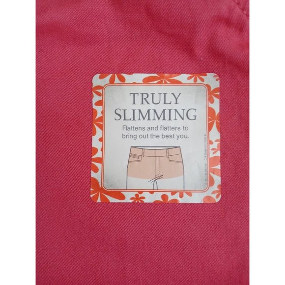 NWT Dockers Truly Slimming Soft Short Women's Salmon Pink Shorts With Belt 14 - Picture 5 of 9